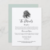 Trouwkaart met eeuwenoude eik Details kaart (Voorkant / Achterkant)