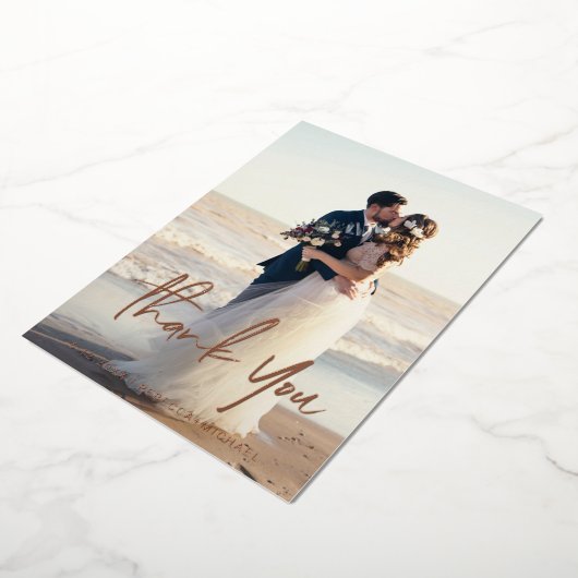 Trouwkaart met envelop - bedankbriefjes met echte folie feestdagenkaart (Gedraaid)