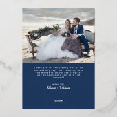 Trouwkaart met envelop - bedankbriefjes met echte folie feestdagenkaart (Achterkant)