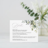 Trouwkaart met Eucalyptus Bladeren Kaart (Staand voorkant)