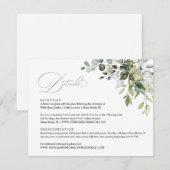 Trouwkaart met Eucalyptus Bladeren Kaart (Voorkant / Achterkant)