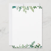 Trouwkaart met eucalyptus en uitstel van de bruilo kaart (Achterkant)