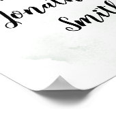 Trouwkaart met eucalyptus succulent poster (Hoek)