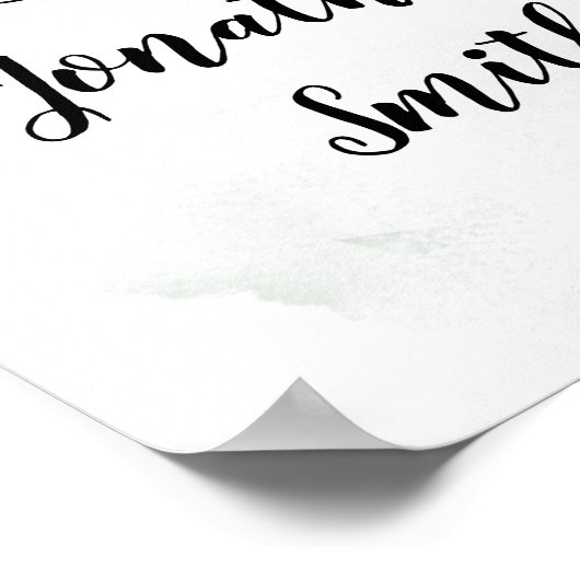 Trouwkaart met eucalyptus succulent poster (Hoek)