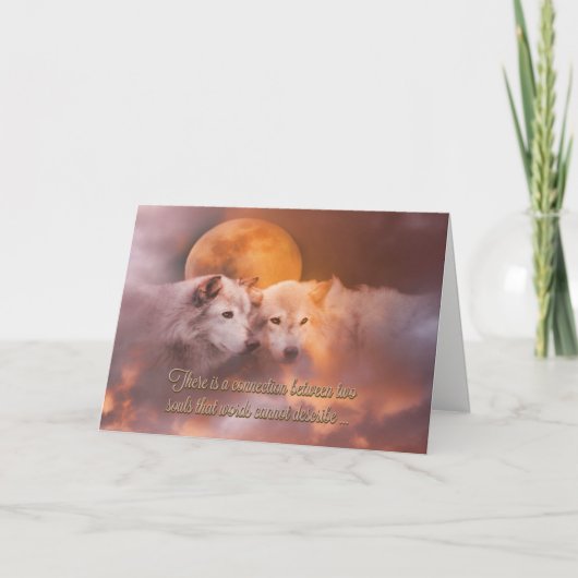 Trouwkaart met felicitaties voor zielsverwanten kaart (Voorkant)