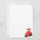 Trouwkaart met Felroze Hibiscus Bloem Kaart (Achterkant)