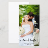 Trouwkaart met foto en dankbetuiging 'Liefde & Dan Bedankkaart (Voorkant / Achterkant)