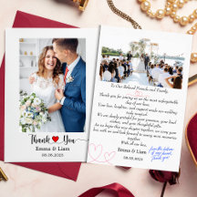  Trouwkaart met foto | Handgeschreven 