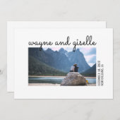 Trouwkaart met foto kaart (Voorkant / Achterkant)