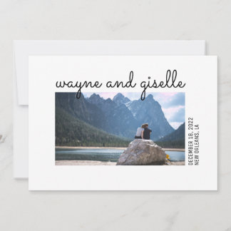 Trouwkaart met foto kaart