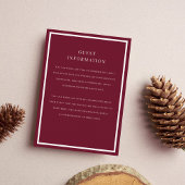 Trouwkaart met geborsteld overlay informatiekaartje