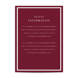 Trouwkaart met geborsteld overlay-inzetstuk informatiekaartje