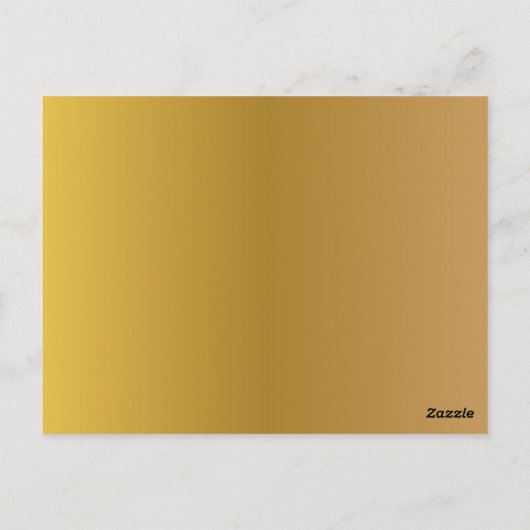 Trouwkaart met gouden handtekening om datum te res briefkaart (Achterkant)