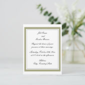 Trouwkaart Met Gouden Rand Kaart (Staand voorkant)