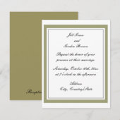 Trouwkaart Met Gouden Rand Kaart (Voorkant / Achterkant)