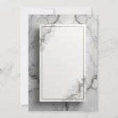 Trouwkaart met grijs marmer effect kaart (Achterkant)