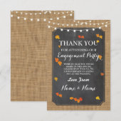 Trouwkaart met herfstbladeren bedanken kaart (Voorkant / Achterkant)