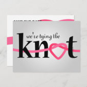 Trouwkaart met knoop STD Aankondigingskaart (Voorkant / Achterkant)