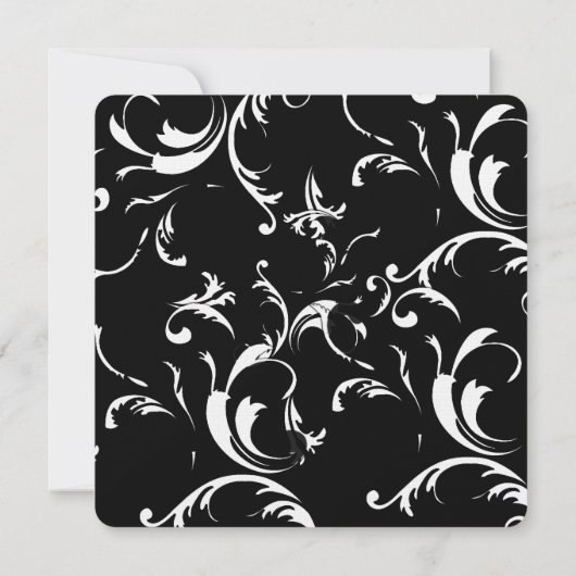 Trouwkaart met krullen kaart (Achterkant)