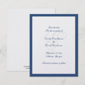 Trouwkaart met mariniers monogram rand kaart (Voorkant / Achterkant)