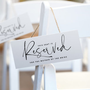 Trouwkaart met minimalistisch schrift reservatie kaart