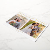 Trouwkaart met moderne folie voor de feestdagen (Gedraaid)