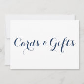 Trouwkaart met moderne kalligrafie en geschenken v kaart (Voorkant)