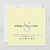 Trouwkaart met monogram en 'Save the Date' Save The Date (Voorkant)