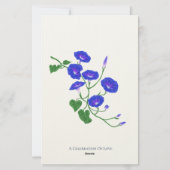 Trouwkaart met Morgenrood Bloem Briefpapier (Achterkant)