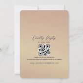 Trouwkaart met Navy Blauwe Foto en QR-code Kaart (Achterkant)