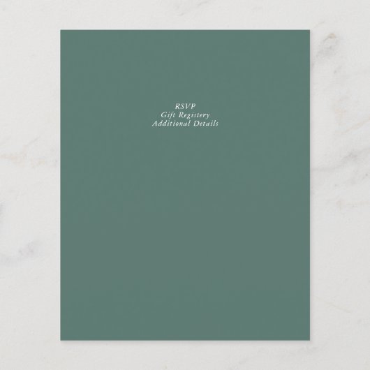 Trouwkaart met olijftakjes voor een laag budget Mo (Achterkant)