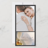 Trouwkaart met Orchidee Elegantie Aankondiging (Voorkant)