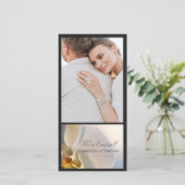 Trouwkaart met Orchidee Elegantie Aankondiging (Staand voorkant)