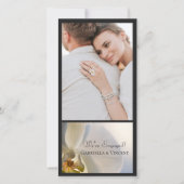 Trouwkaart met Orchidee Elegantie Verlovingsaankon Aankondiging (Voorkant)