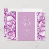 Trouwkaart met orchideeën sierlijke aankondiging a (Voorkant / Achterkant)