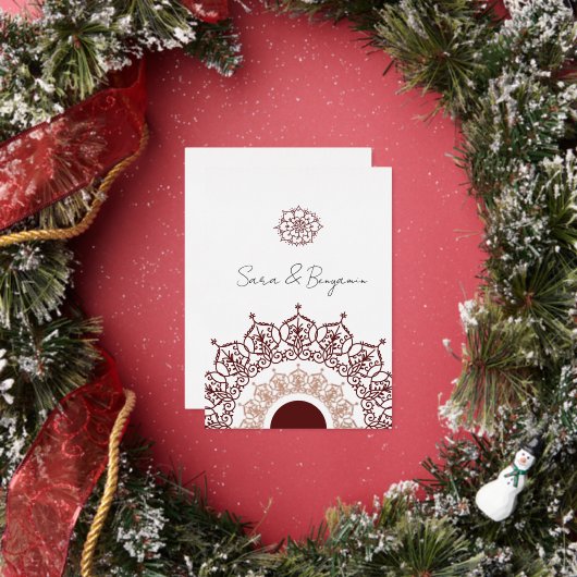 Trouwkaart met origineel Iraans ontwerp Folie Uitnodiging (Insitu)