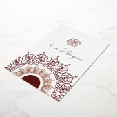 Trouwkaart met origineel Iraans ontwerp Folie Uitnodiging (Gedraaid)