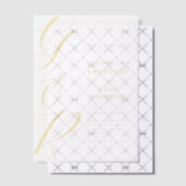 Trouwkaart met oversized script monogram vellum uitnodigingen (Offset (Uitnodiging))