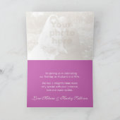 Trouwkaart met paarse crocus bloem bedankbrief bedankkaart (Binnen)