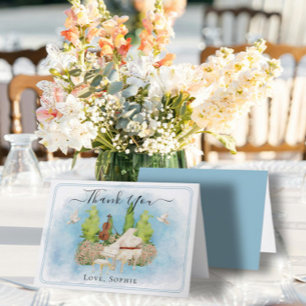 Trouwkaart met piano, viool, bloemen en duiven bedankkaart