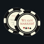 Trouwkaart met pokerfiches voor een vluchtige Vega Kaart<br><div class="desc">Verblind je vrienden en familie door ze deze trouwkaarten en/of uitnodigingen voor een feest met pokerfiches in zwart en ivoorwit te sturen. Ze kijken ernaar uit om je te vergezellen op dit zeker leuke huwelijksfeest!</div>