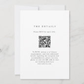 Trouwkaart met QR-code en wilde bloemen Kaart (Achterkant)