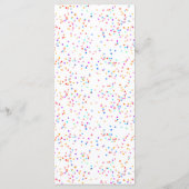 Trouwkaart met regenboogconfetti bedankingskaart menu (Achterkant)