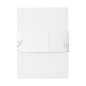 Trouwkaart met roestige eucalyptus gouden monogram uitnodigingen wikkel (Achterkant Voorbeeld)