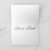 Trouwkaart met romantische dankbetuiging bedankkaart (Binnen)