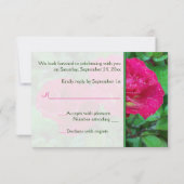 Trouwkaart met roze en gele rozen kaart (Achterkant)