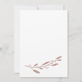 Trouwkaart met roze goud folie-effect kaart (Achterkant)