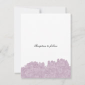 Trouwkaart met Roze Hydrangea Kaart (Achterkant)