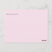 Trouwkaart met Roze Magnolia 'Save the Date' Briefkaart (Achterkant)