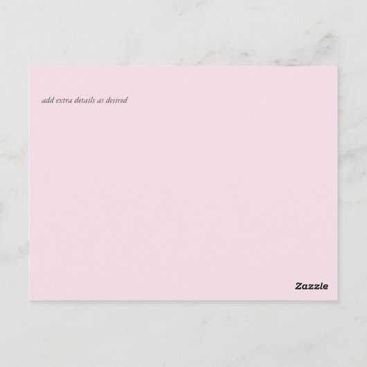 Trouwkaart met Roze Magnolia 'Save the Date' Briefkaart (Achterkant)